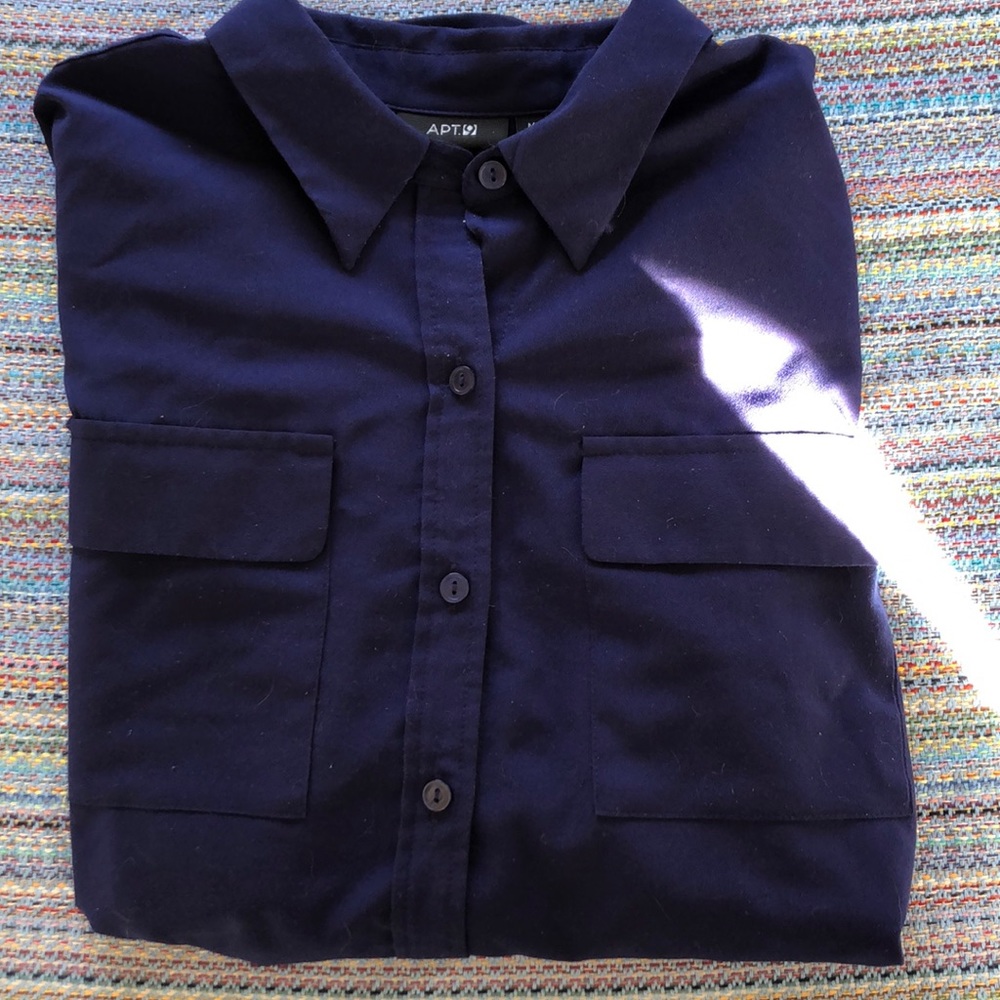 Blue button down